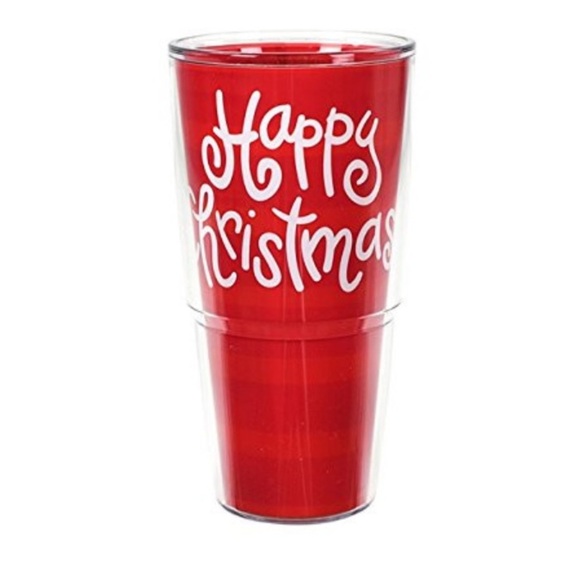 🎁NWT Coton Colors RETIRED Tervis Tumbler Happy Everything “HAPPY CHRISTMAS” Cup - Picture 1 of 2